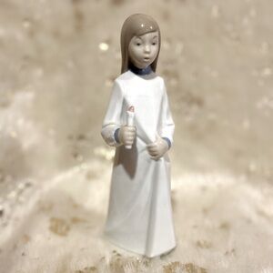 Collectible Vintage Lladro Rex Valencia Girl in Nightgown with Candle